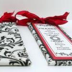 Handmade Wedding Bookmarker Favors - Black White..