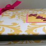 Handmade Wedding Guestbook/album - Yellow..